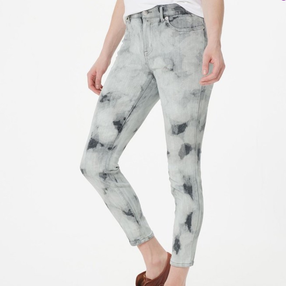 ☁️ LOGO Gray Cloud Wash Skinny Jeans ☁️